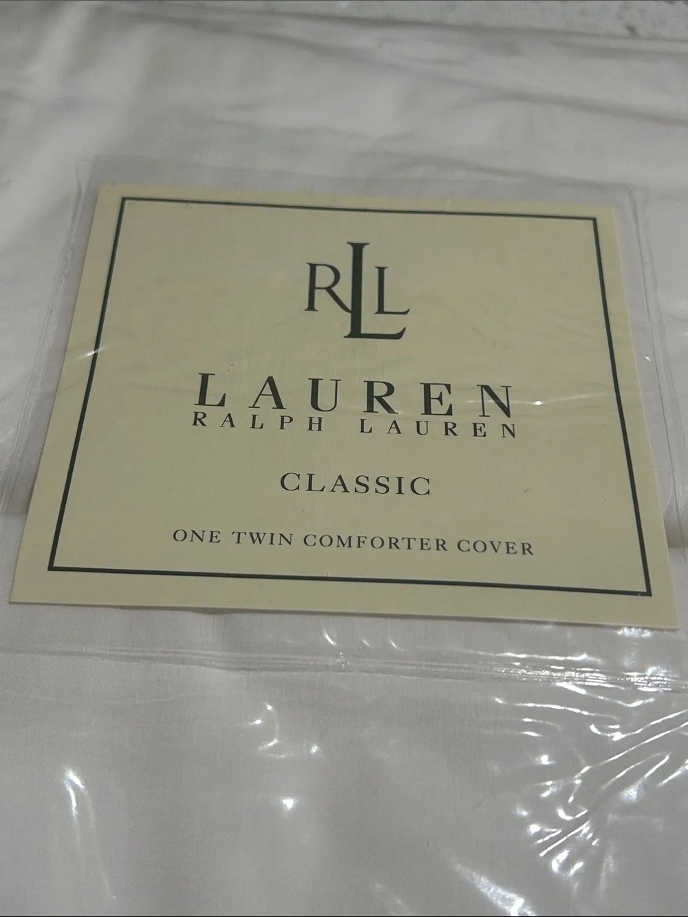 Ralph Lauren Home White Twin Supima Duvet/Comforter Cover 100% Cotton - NEW